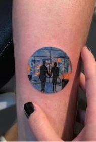 风景纹身图案 10组身体各部位人物和山水的风景纹身图案