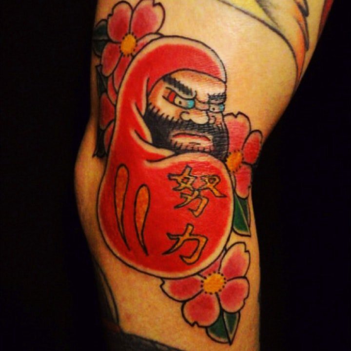 日式达摩纹身    奇特而又神秘的达摩吉祥娃娃纹身图案