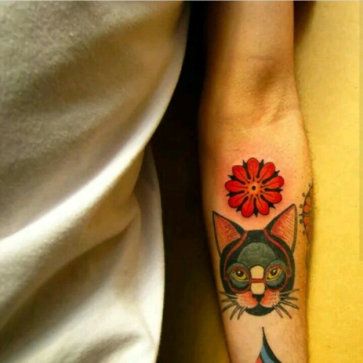 彩色创意纹身图案 一组有特色的彩色创意纹身图案