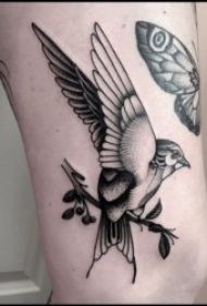 点刺纹身   10组技艺巧妙的黑色点刺纹身图案