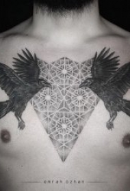 对称纹身图案 10张黑灰色调另类的对称纹身图案