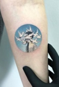 画纹身图案 精致而又小巧的圆形图画纹身图案