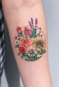 植物纹身图案 身10组花朵或树枝纹身的植物纹身图案