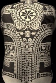 霸气纹身图案  多款黑色色调的霸气部落图腾纹身图案