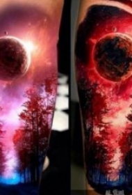 纹身月亮   时尚与技巧并行的月亮月球纹身图案