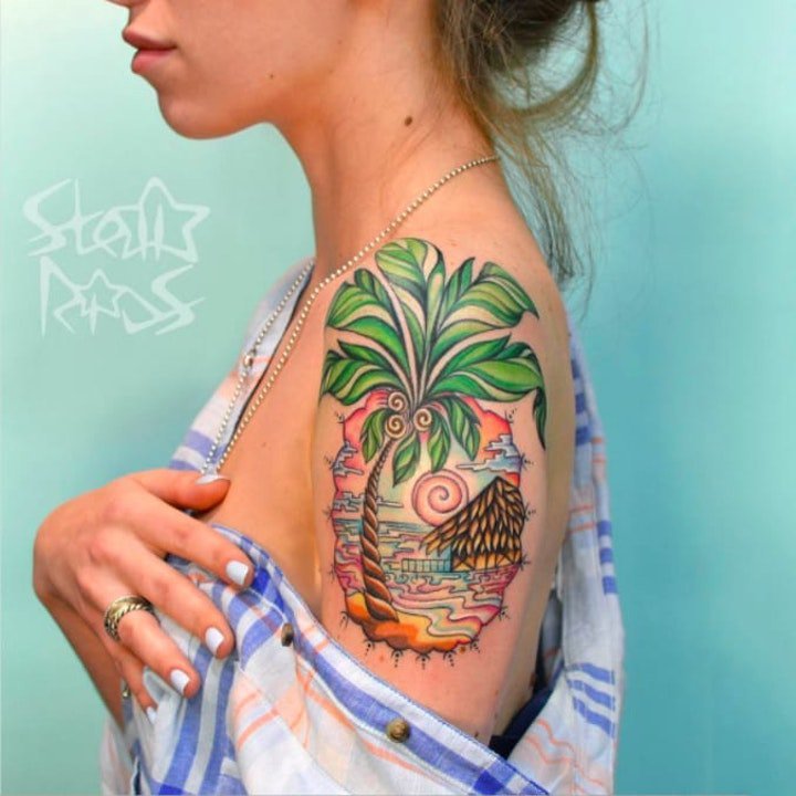 彩绘纹身图案 10款动物和植物的彩绘纹身图案