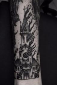 黑暗系纹身图案 一组带有神秘色彩的黑暗系纹身图案