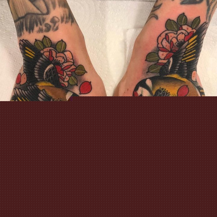 花朵纹身图案 创意的一组向日葵等小花朵纹身图案