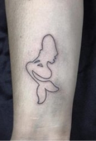 纹身图案简单线条  9张尽显简洁风格的简单线条纹身图案