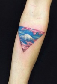 樱花 纹身图案   柔美而又清新靓丽的樱花纹身图案