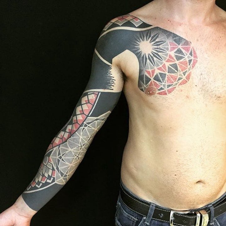 图腾纹身图案 个性化十足的黑灰色调图腾纹身图案