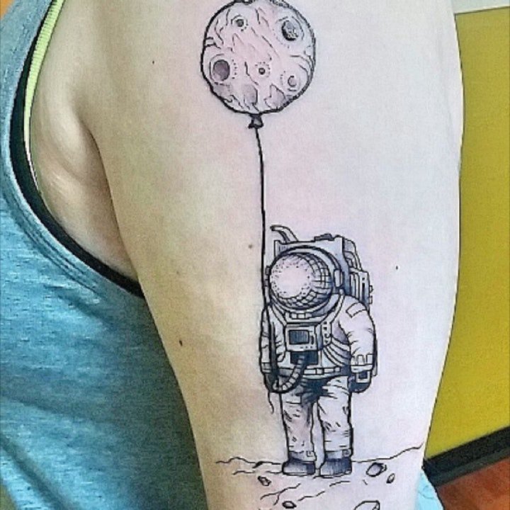 宇宙纹身图案 多款奇特各异的外星人等宇宙星空主题纹身图案