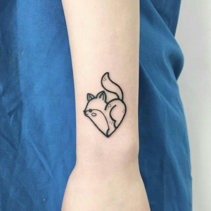 狐狸纹身图   10款伶俐而又狡猾的狐狸纹身图案