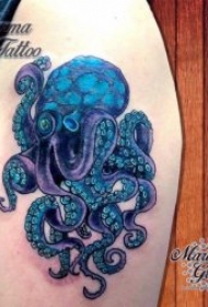 章鱼纹身图案  多款狡猾而又软乎乎的章鱼纹身图案