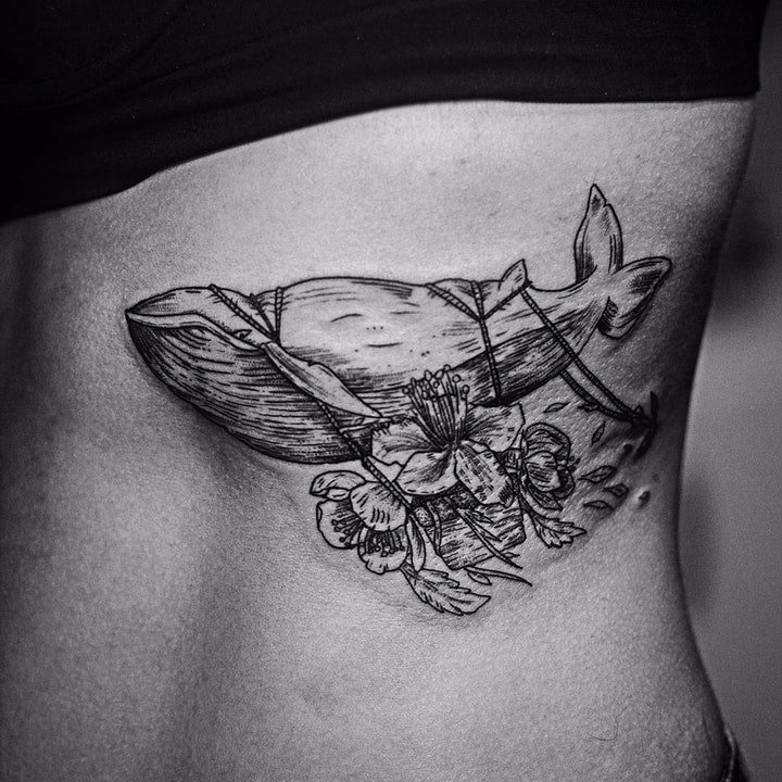 黑灰纹身图案  技巧多样化的10组黑灰色纹身图案