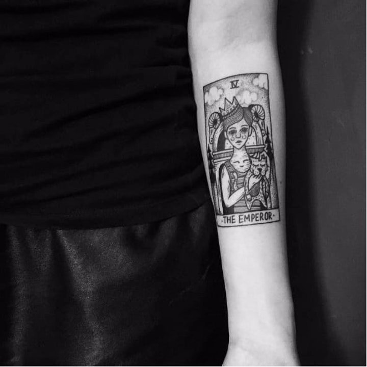 黑灰纹身风格 一组黑灰纹身风格的动植物纹身图案