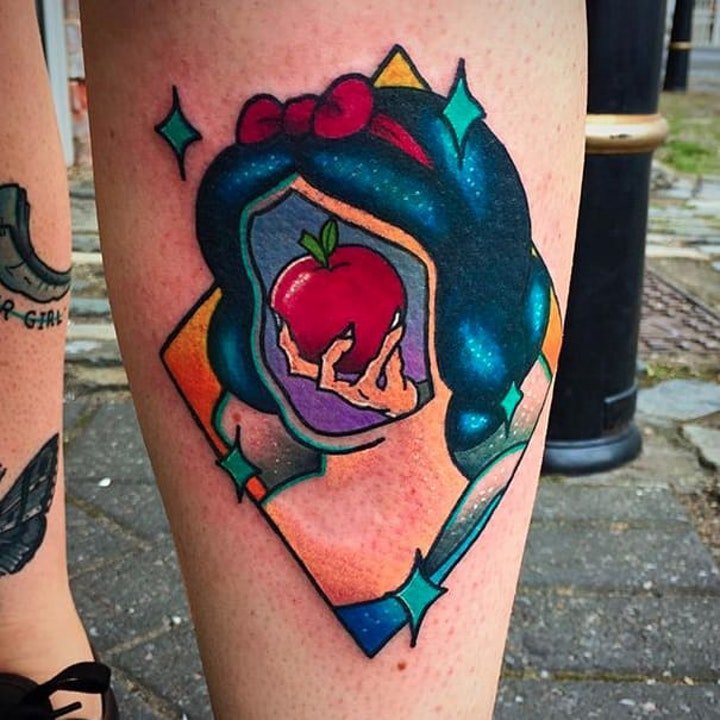 白雪公主纹身   卡通美丽动人的白雪公主纹身图案