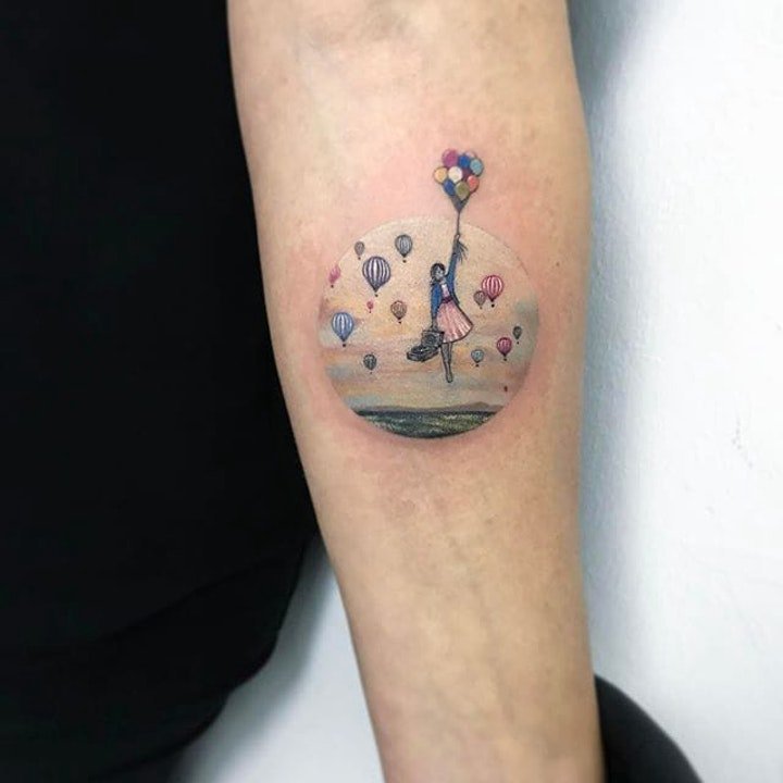 画纹身图案 精致而又小巧的圆形图画纹身图案