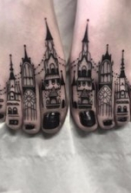建筑物纹身   多款造型奇特的建筑物纹身图案