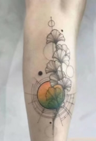 很好看的一组银杏叶主题纹身图片缩略频道推荐图