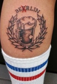 啤酒纹身图案 创意的9款平顺甘醇的啤酒主题纹身图案