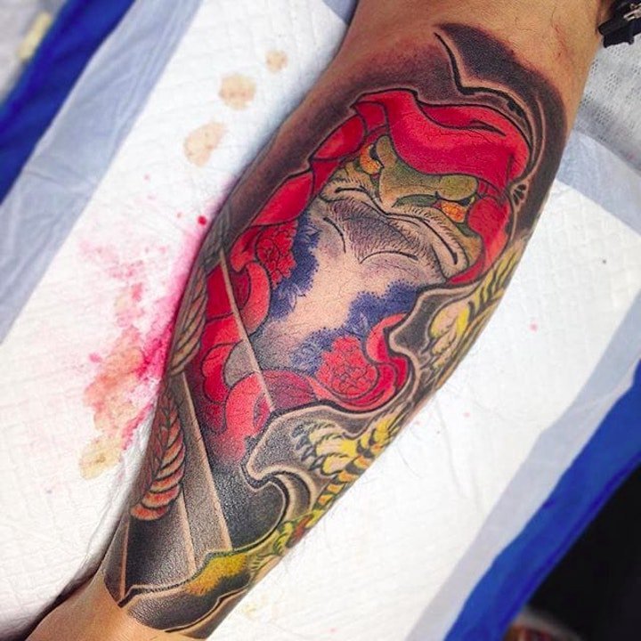 日式达摩纹身    奇特而又神秘的达摩吉祥娃娃纹身图案