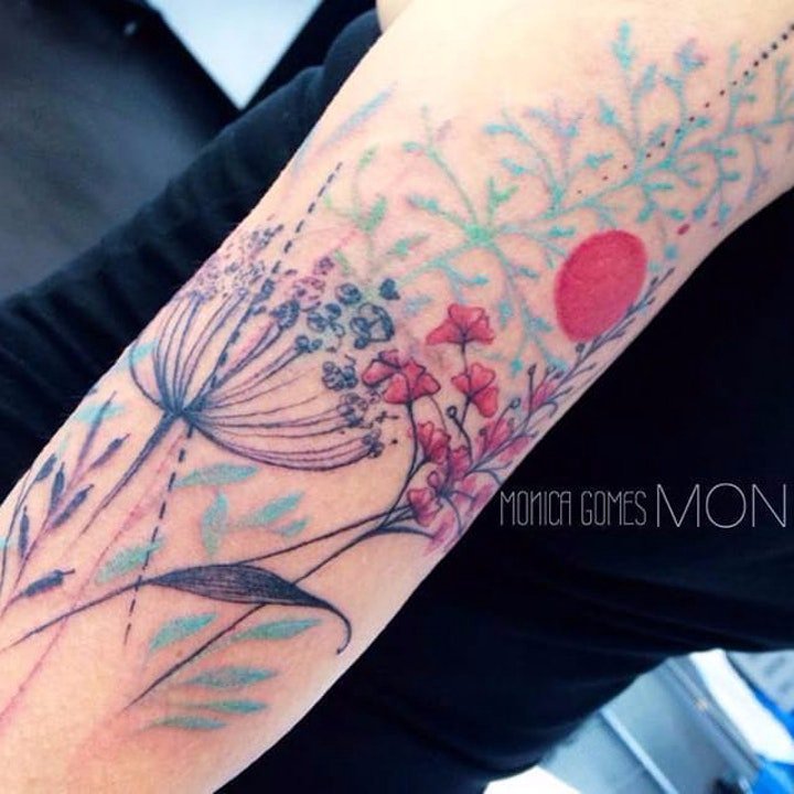 植物纹身图案 10张唯美且清新的植物纹身图案