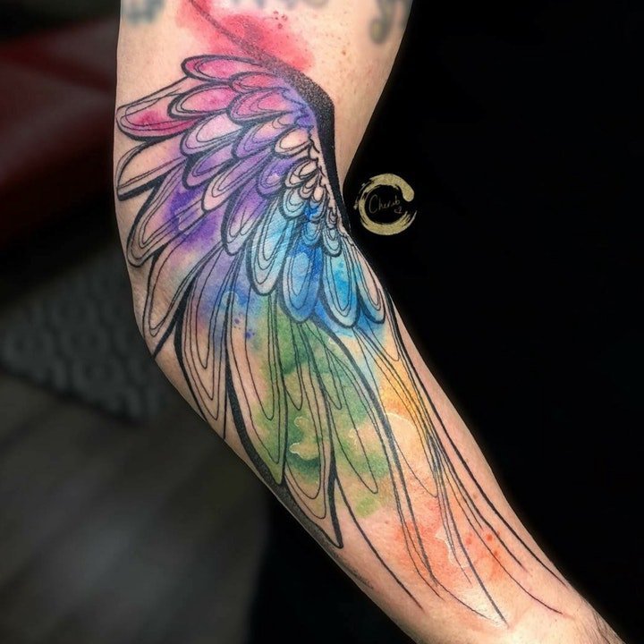 带翅膀的纹身 10款漂亮的带翅膀的主题纹身图案