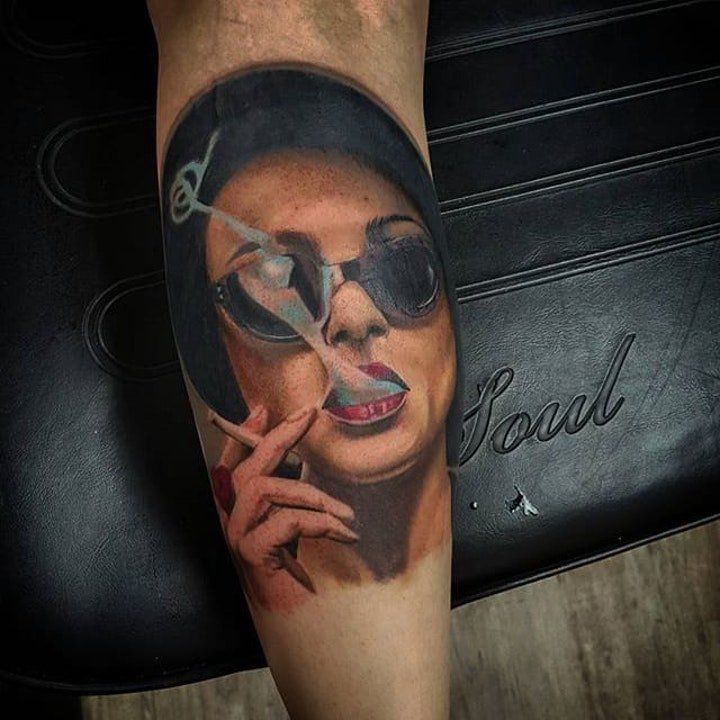 写实纹身  多款写实风格的个性人物肖像纹身图案