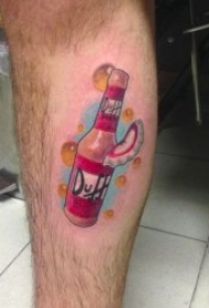 啤酒纹身图案   平顺甘醇清爽可口的啤酒瓶纹身图案