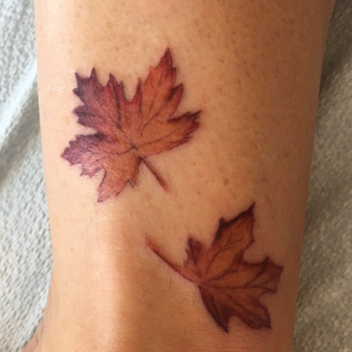 树叶纹身图案 10款形状各异的树叶纹身图案