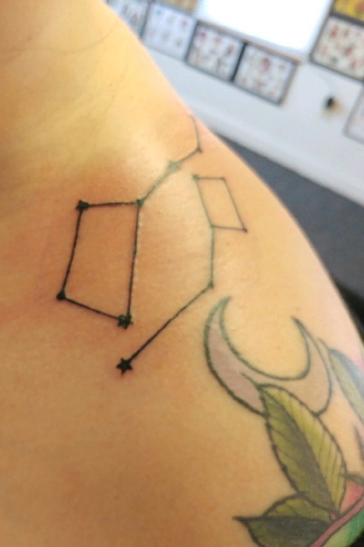 星座简笔画纹身图案 多款简约纹身黑色的星座图形纹身图案