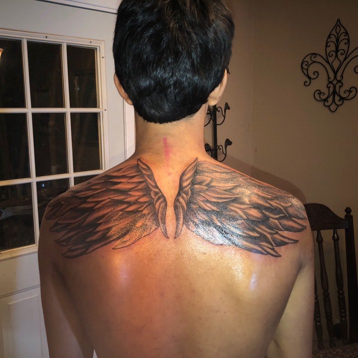 带翅膀的纹身 10款漂亮的带翅膀的主题纹身图案