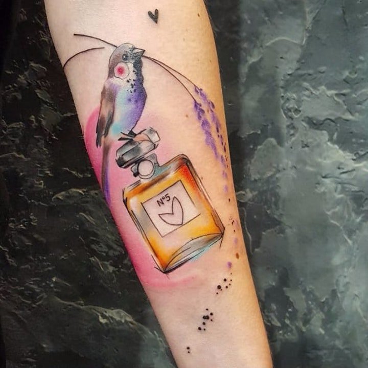 彩色泼墨纹身 10款彩色泼墨纹身动物及人物图案