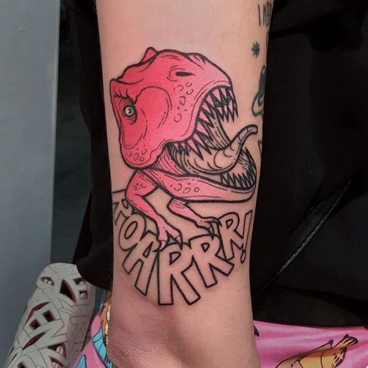 恐龙纹身图案 10款可爱卡通的小恐龙纹身图片