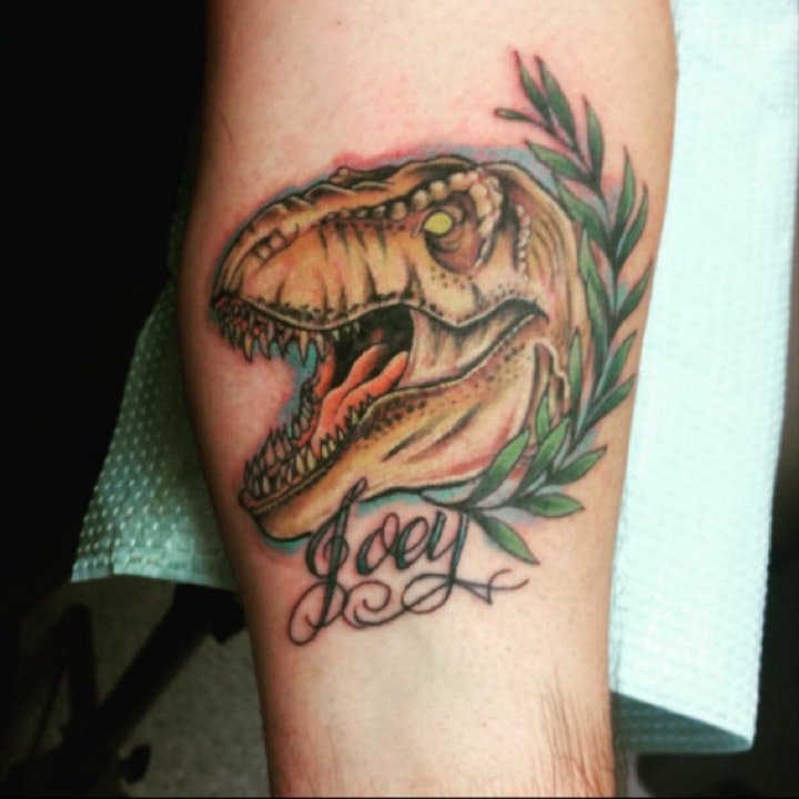 恐龙纹身图案 10款可爱卡通的小恐龙纹身图片