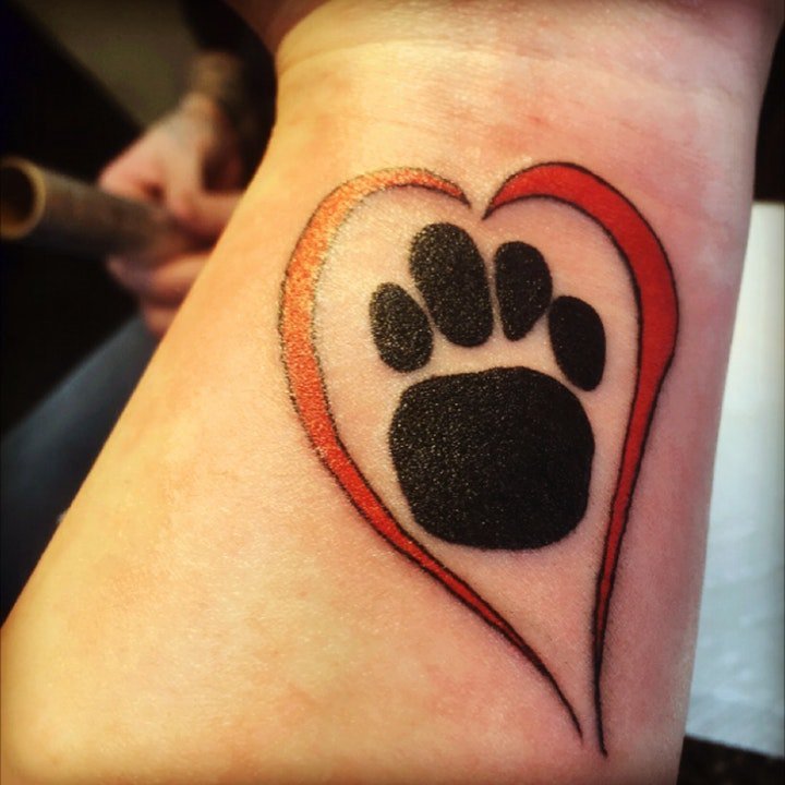 爪纹身图片  9款趣味横生的爪印纹身图案