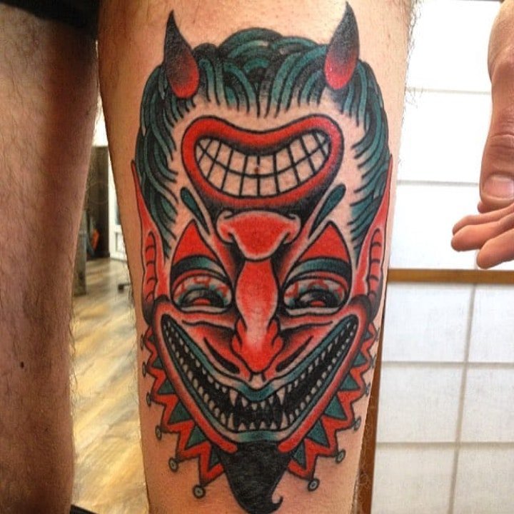 面具纹身图案 10组十分奇特怪异的面具纹身图案