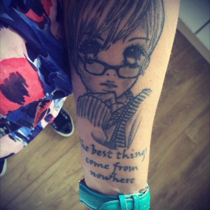 小女孩纹身图 身体各部位的各种小女孩纹身图案