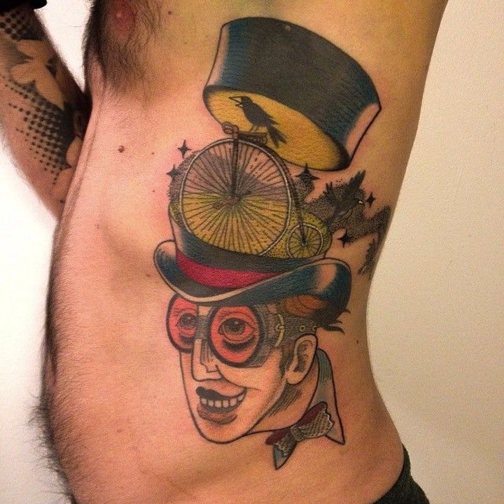 自行车纹身图案  多款设计巧妙而又趣味的自行车纹身图案