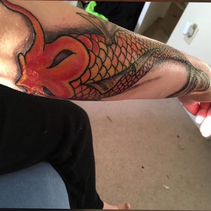 小鱼纹身图案 多款不同各类的小鱼纹身图案图片