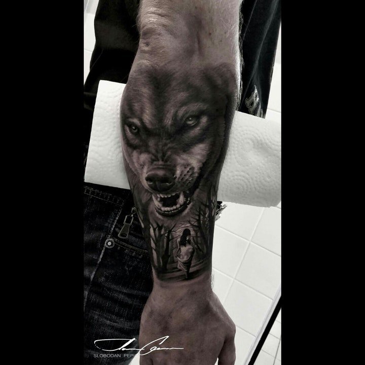 黑灰动物纹身 10组黑灰色调凶猛纹身动物系纹身图案