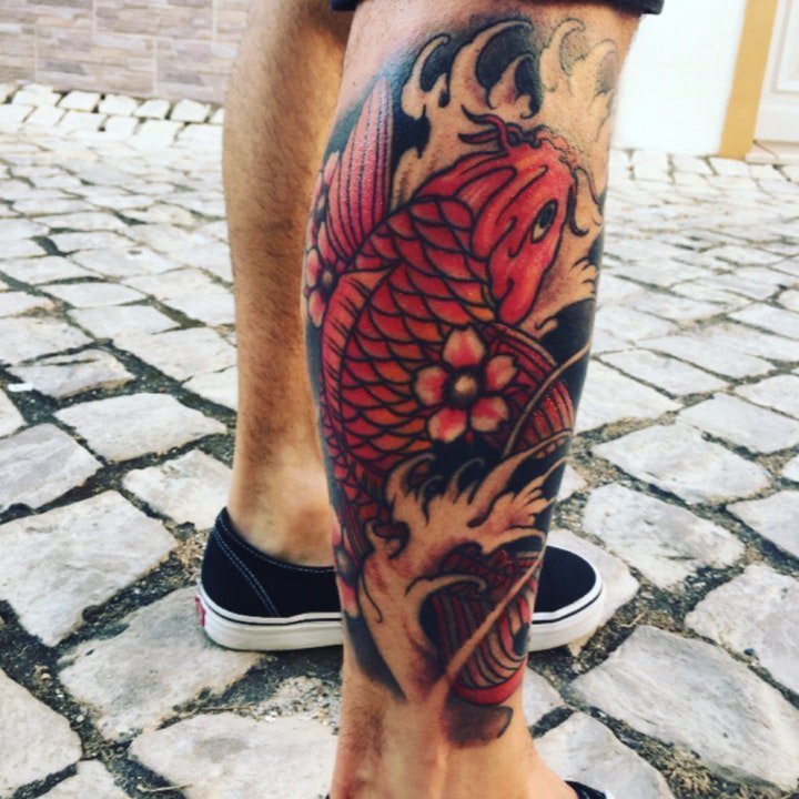 花腿纹身图案 非常好看的一组花腿纹身图案