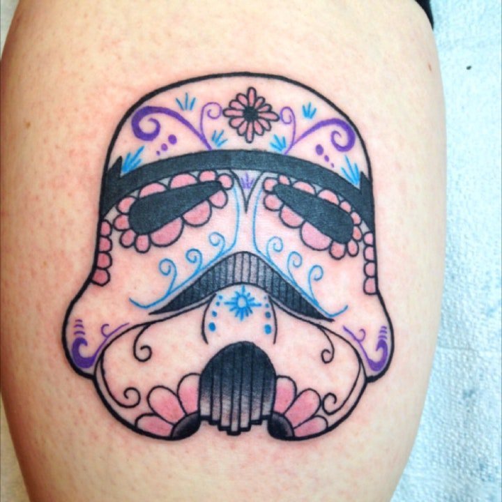 骷髅头纹身图案 10款彩色纹身创意花骷髅头纹身图案