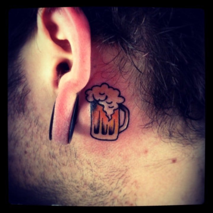 啤酒纹身图案 创意的9款平顺甘醇的啤酒主题纹身图案