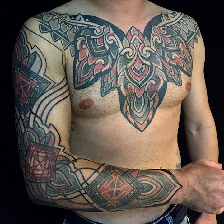 图腾纹身图案 个性化十足的黑灰色调图腾纹身图案