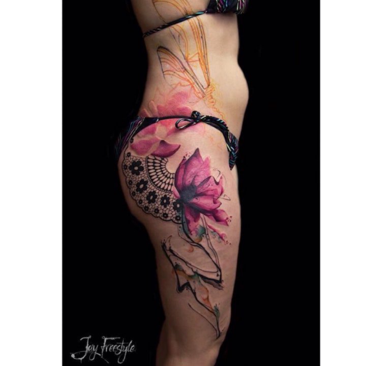 抽象纹身图案 身体各部位纹身的抽象图案欣赏