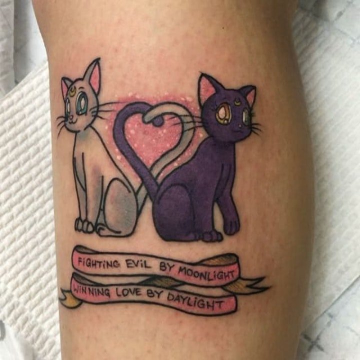 9张粉妆玉琢的卡通美少女战士纹身图案