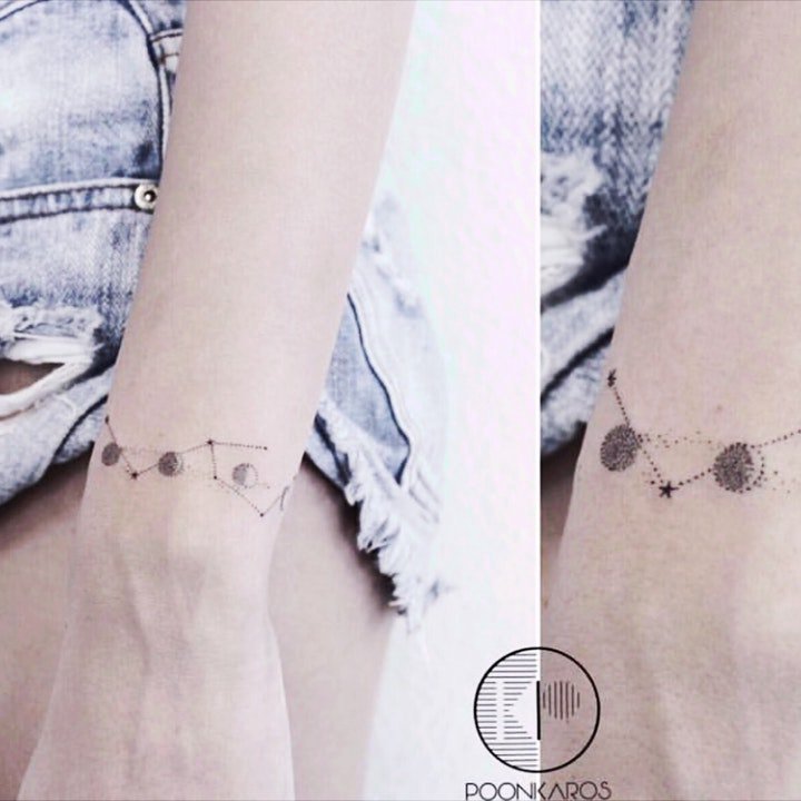 星座简笔画纹身图案 简单精致的十二星座简笔画纹身图案