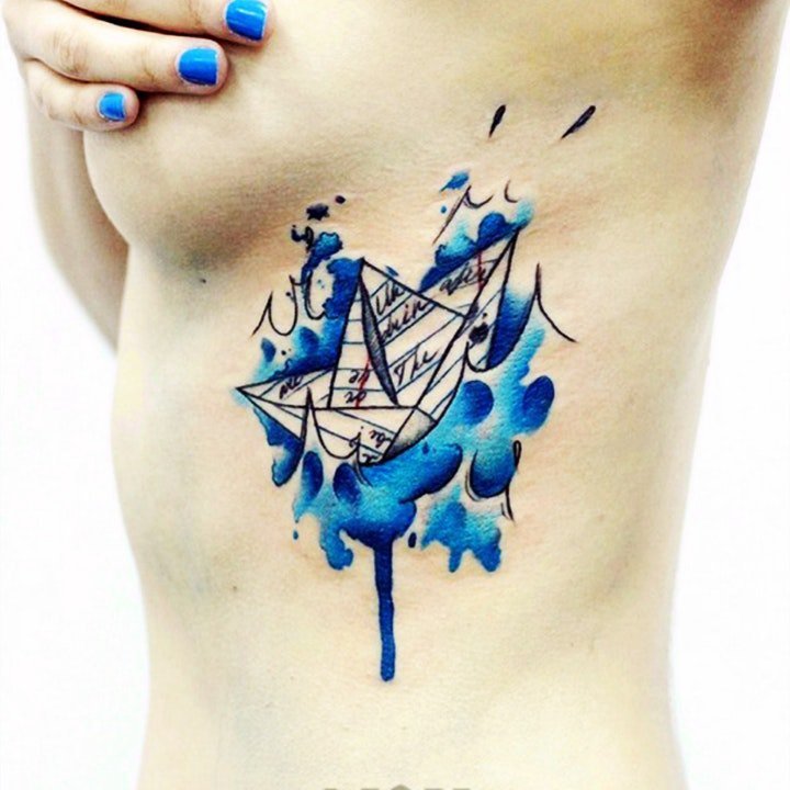 水彩纹身图案 10张十分唯美的水彩纹身图案